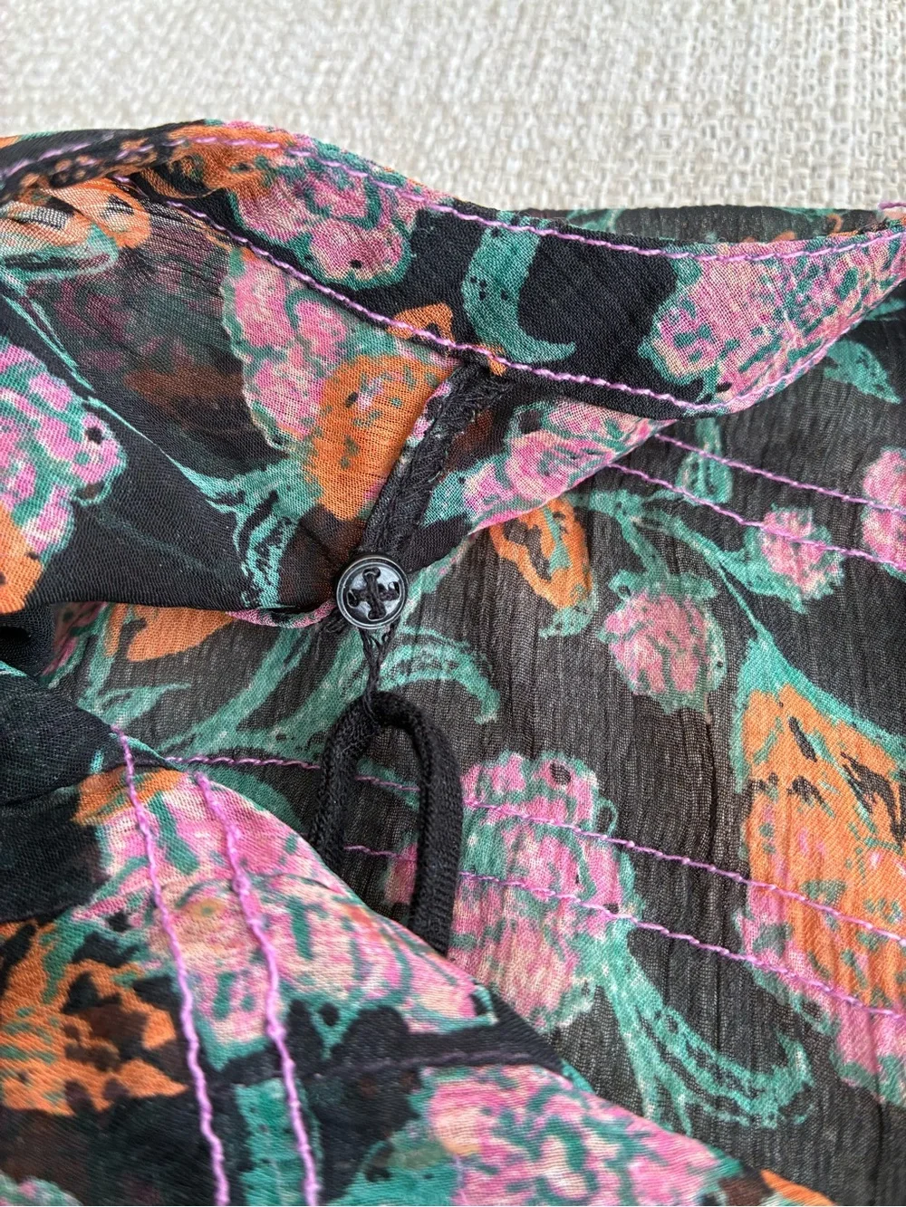 Free People Dress Women’s XS See It Through Floral Boho Prairie Maxi